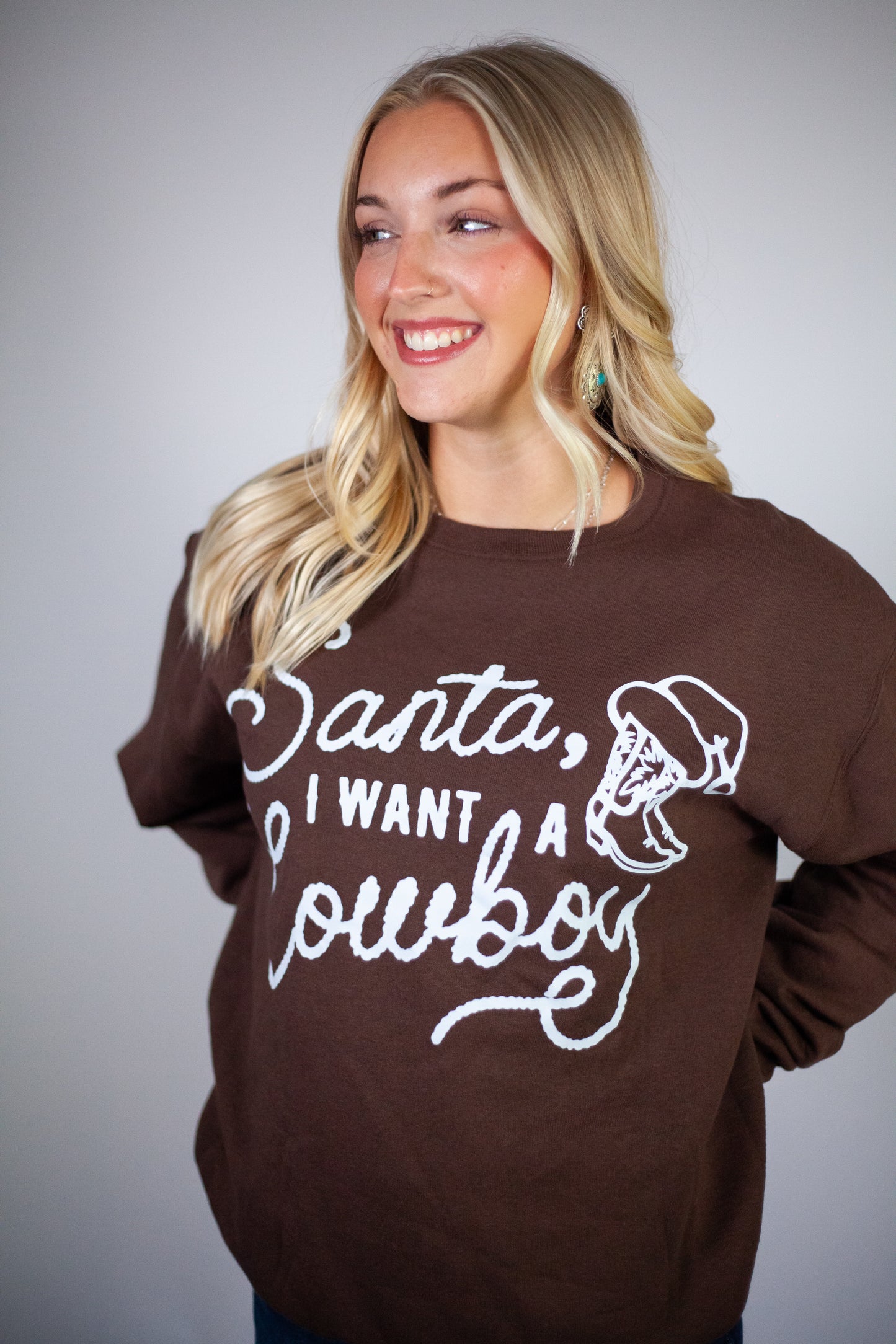 Cowboy santa crewneck