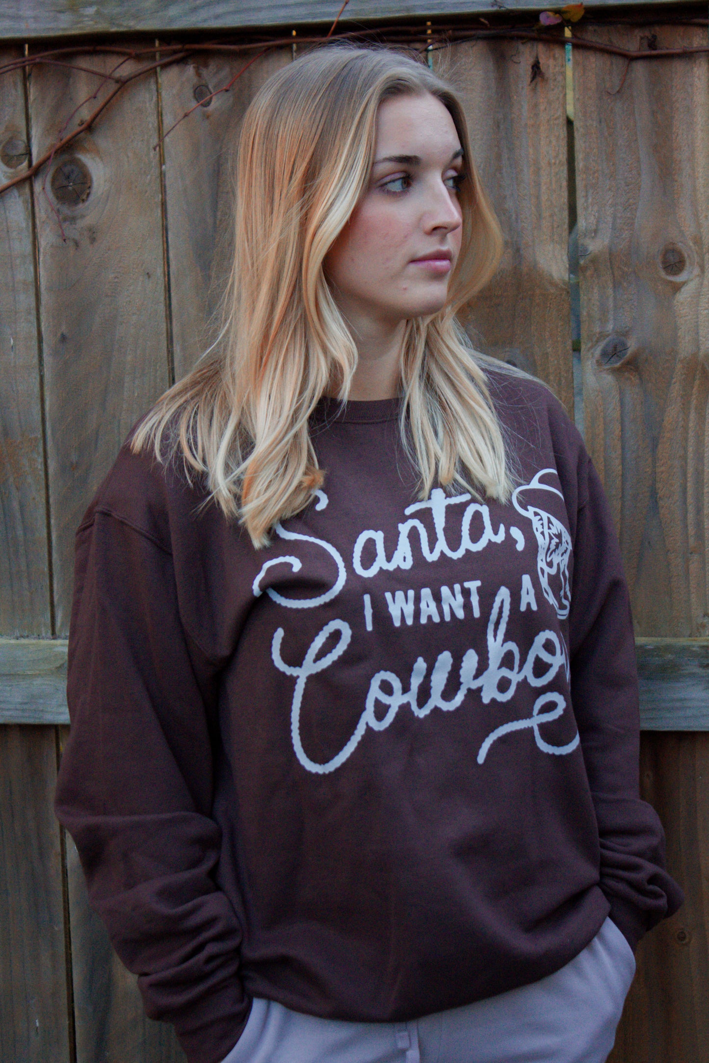 Cowboy santa crewneck
